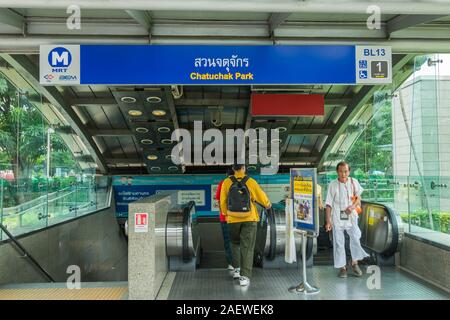 Bangkok, Thailand-Nov 2,19: Chatuchak Park Station ist eine wichtige Station im Norden von Bangkok, Passagiere gesehen Rundreisen Bangkok können Stockfoto