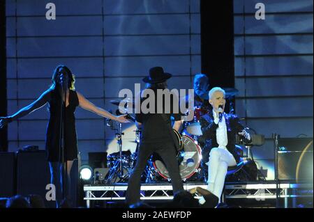 Eine schwedische Musik Legende ist tot: Marie Fredriksson, Sänger der Pop Duo Roxette starb im Alter von 61 Jahren. Archiv 11.07.15 Am Live at Sunset Open Air - Per Gessle und Marie Frederiksson | Verwendung weltweit Stockfoto