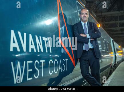 Erste Avanti Westküste Zug von Glasgow Central Station, die aus London gereist ist. Abgebildet auf Plattform, Glasgow Central Ernesto Sicilia MD Trenitalia uk. Stockfoto