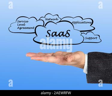 SAAS-Diagramm Stockfoto