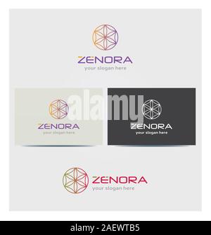 Baum des Lebens Symbol, Logo für Corporate Business, Karte Mock up in mehreren Farben Stock Vektor