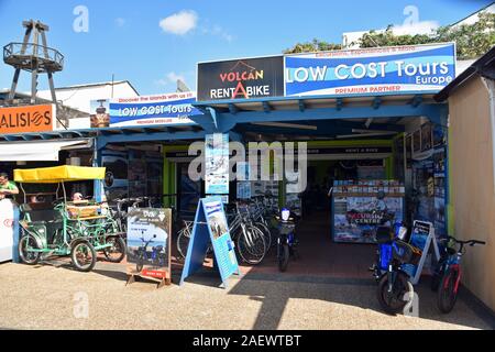 Fahrradverleih in Lanzarote Stockfoto