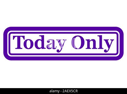 Heute nur Bannerstempel Stock Vektor