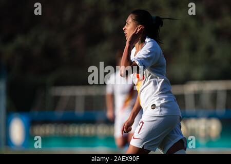 Andressa alvas von Silva (Roma) feiert die Gol während Inter Frauen vs als Roma, Milano, Italien, 08. Dez 2019, Fußball Italienische Fußball Serie A Frauen Cha Stockfoto