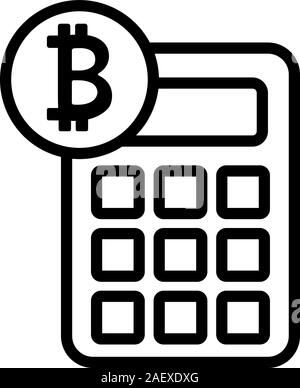 Zählung bitcoin Symbol Vektor. Isolierte Kontur symbol Abbildung Stock Vektor