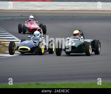 Wird Mitcham, U2 Mk2, Peter De La Roche, Lola MK2, FJHRA, historische Formel Junior vorne Motor, HSCC, Silverstone Endrunden, Silverstone, Oktober 2019, c Stockfoto