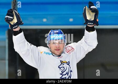 Pilsen, Tschechische Republik. 11 Dez, 2019. Lenc Radan besucht eine Schulung der National Ice Hockey Team der Tschechischen Männer vor dem Channel One Cup Turnier, Teil der Euro Hockey Tour in Pilsen, Tschechische Republik, am 11. Dezember 2019. Credit: Miroslav Chaloupka/CTK Photo/Alamy leben Nachrichten Stockfoto