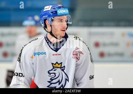 Pilsen, Tschechische Republik. 11 Dez, 2019. Ondrej Beranek besucht eine Schulung der National Ice Hockey Team der Tschechischen Männer vor dem Channel One Cup Turnier, Teil der Euro Hockey Tour in Pilsen, Tschechische Republik, am 11. Dezember 2019. Credit: Miroslav Chaloupka/CTK Photo/Alamy leben Nachrichten Stockfoto