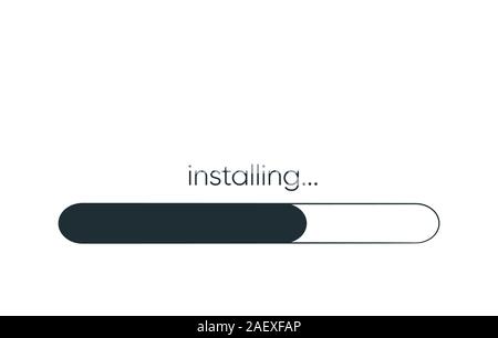 Installation der Anwendung oder Software. Konzept der Aktualisierungsanwendung Symbol für Grafik- und Webdesign Stock Vektor