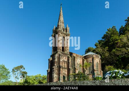 Kapelle Ermida Nossa Senhora das vitorias, Furnas Lake Stockfoto