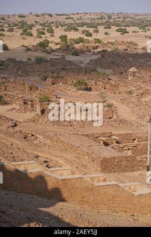 Ein verlassenes Dorf namens Kuldhara in der Nähe von Jaisalmer Stockfoto