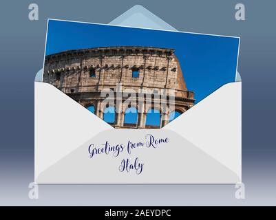 Das Kolosseum ist das größte Amphitheater im antiken Rom, Latium, Italien, Europa gebaut Stockfoto