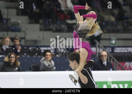 Junior Ice Dance - Rhythmus Tanz loicia demougeot Theo le Mercier Francia während der ISU Grand Prix - Tag 2, Turin, Italien, 06. Dezember 2019, Stockfoto