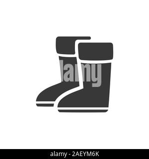 Regen Stiefel. Isolierte Symbol. Winter Schuhe flache Vector Illustration Stock Vektor