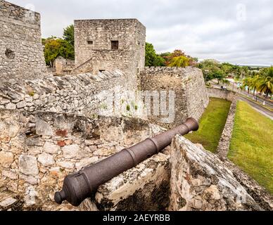 San Felipe Fort in Bacalar, Quintana Roo, Mexiko. Stockfoto