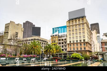 Historische Gebäude in der Innenstadt von San Francisco, Kalifornien Stockfoto