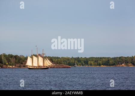 Finnlands hohe segelschiffe der South Harbor in Helsinki, Finnland Stockfoto