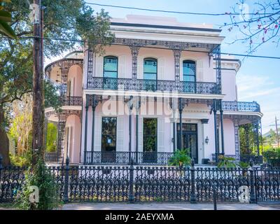 New Orleans, Louisiana, USA. Dezember 2019. Eine der schönsten und teuersten Haus in New Orleans für Colonel Robert Kurz gebaut und ich Stockfoto