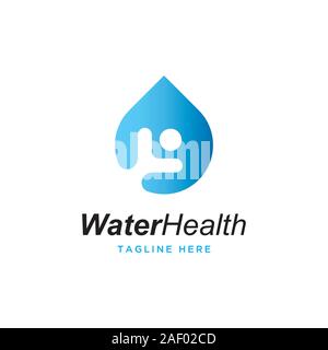 Menschen mit Wasser Logo Design vector Template Stock Vektor