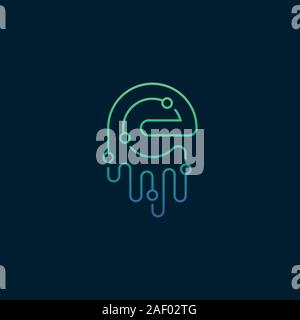 Buchstabe e Logo Design vector Template Stock Vektor