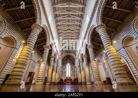 Panoramaaussicht in der Aula der Dom von Orvieto Stockfoto