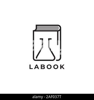 Labor buch Logo Design symbol Vektor Vorlage Stock Vektor
