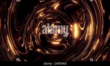 Abstrakte glühende Zeit fliegt Lager grafische 3D-Darstellung Hintergrundbild, runde Zeit reisen 3D Rendering design Stockfoto