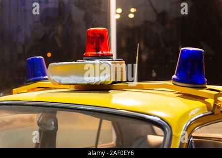 Oldtimer Auto Blaulicht und Sirene - USA Stockfotografie - Alamy