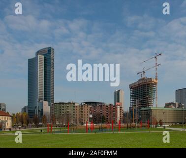 Mailand Italien vom 4. Dezember 2019: Palazzo Lombardia ist ein einheitlicher Komplex von Gebäuden, darunter eine 161,3 Meter hohe Wolkenkratzer. Stockfoto