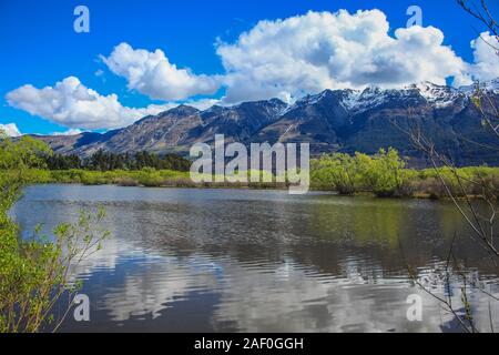 Lagune in Glenorchy Glenorchy, Südinsel, Neuseeland Stockfoto