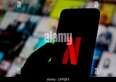 Brasilien. 11 Dez, 2019. In diesem Foto, Illustration die Netflix Logo wird auf dem Smartphone angezeigt. Credit: Rafael Henrique/SOPA Images/ZUMA Draht/Alamy leben Nachrichten Stockfoto