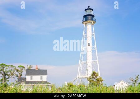 Die Cape San Blas Leuchtturm wird dargestellt, Sept. 18, 2019, in Port St. Joe, Florida. Stockfoto