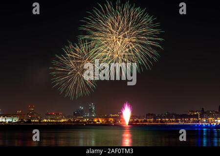 FIFA Feuerwerk in Doha, Katar Stockfoto