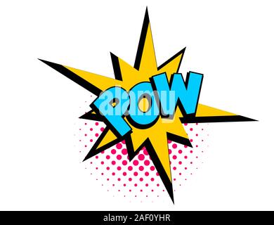 Pow Sprechblase pop art Comic Text Stock Vektor