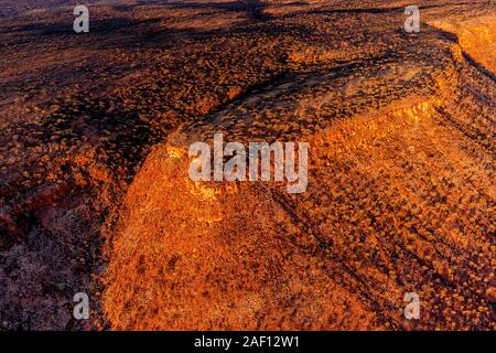 Luftaufnahme der George Gill reicht in abgelegenen Zentral Australien im Northern Territory Stockfoto