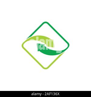 Pfeil motion Logo vector Drehen verbunden Stock Vektor