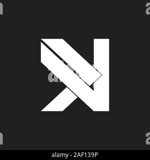 Buchstabe v geometrische Pfeil überlappende logo Vektor Stock Vektor