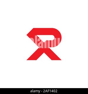 Schreiben xp verknüpften geometrischen Linie logo Vektor Stock Vektor