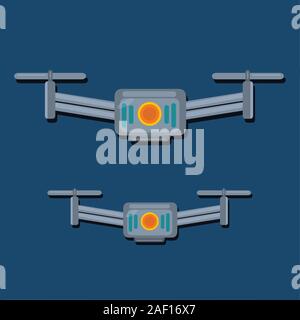 Drone symbol Vektor Illustration im flachen Stil Stock Vektor