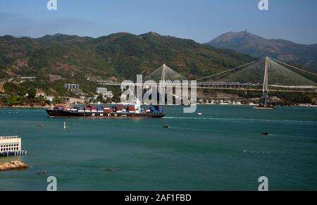 Ting Kau Bridge, Hongkong, China, Südostasien Tsing Yi Island und Tuen Mun Road Stockfoto