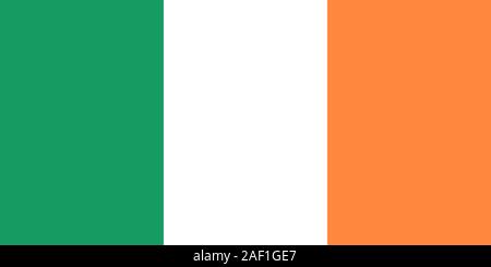 Irland Fahne. Offizielle Flagge von Irland. Vector Illustration. Stock Vektor