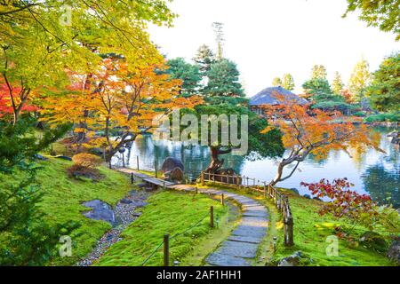 Oyakuen Heilpflanzengarten in Aizu Wakamatsu, Fukushima, Japan Stockfoto