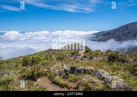 Epische Landschaft Landschaft vom Wanderweg des Haleakala National Park Stockfoto