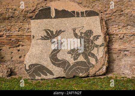Detail der bleibt der Bäder von Caracalla, Terme di Caracalla, ehemaligen zweiten größten römischen öffentlichen Bäder der Stadt. Stockfoto