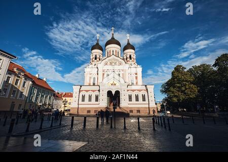 Alexander Nevsky Kathedrale, eine Russische Orthodoxe Kirche in Tallinn, Altstadt, Estland Stockfoto