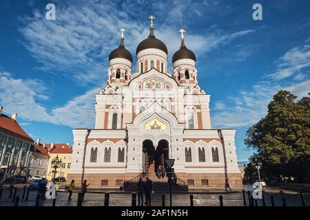 Alexander Nevsky Kathedrale, eine Russische Orthodoxe Kirche in Tallinn, Altstadt, Estland Stockfoto