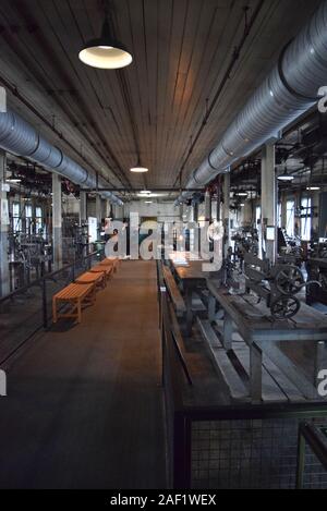 Die Labor- und Ausstattung innen Thomas Edison National Historical Park. Stockfoto