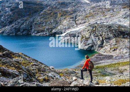 Wanderer, betrachten Stockfoto