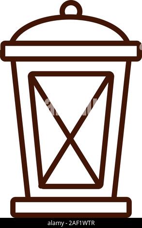 Kerosin Laterne antike isolierte Symbol Stock Vektor