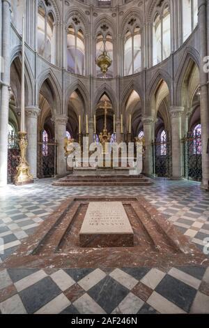 Caen (Normandie, Frankreich): Kirche von Saint-Etienne (St. Stephen's Kirche), die ehemalige Abtei der Abbaye-aux-Hommes, Gebäude als Nat-aufgeführt Stockfoto